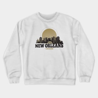 Retro New Orleans, Louisiana Skyline Crewneck Sweatshirt